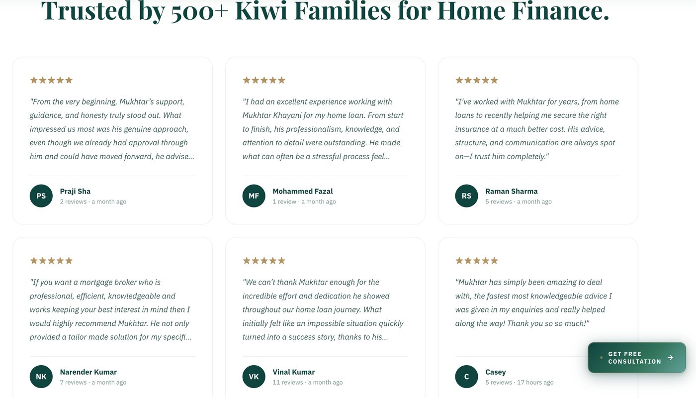 Finch Mortgages client reviews