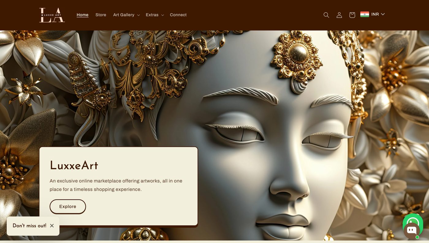 LuxxeArt homepage