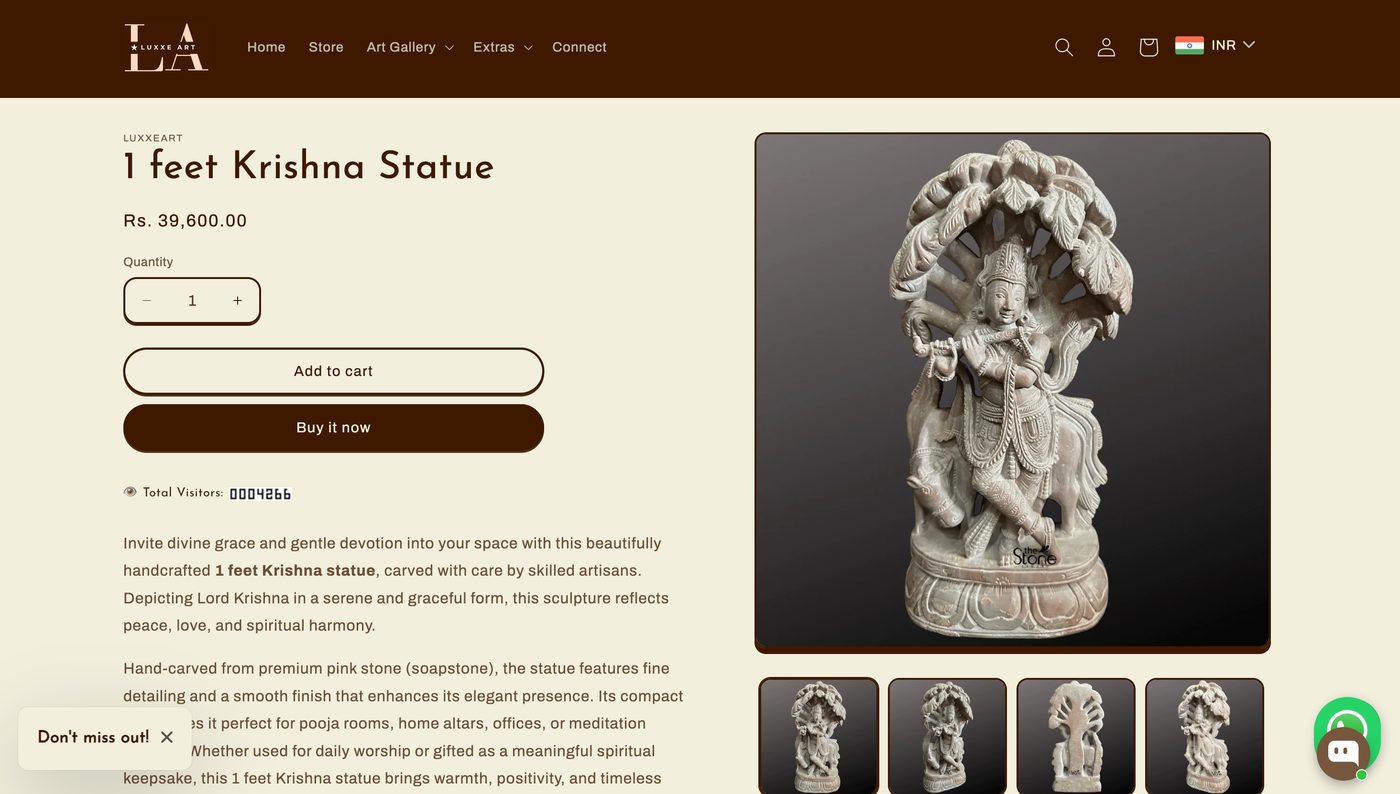 LuxxeArt product detail page
